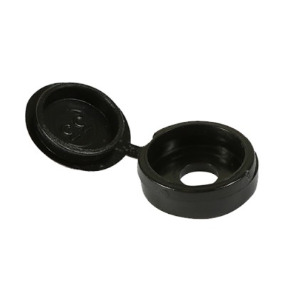 Large Hinged Screw Cap - Black