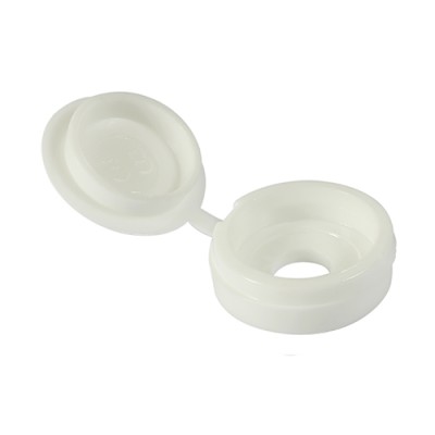 Large Hinged Screw Cap - White