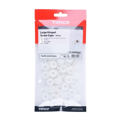 Large Hinged Screw Cap - White