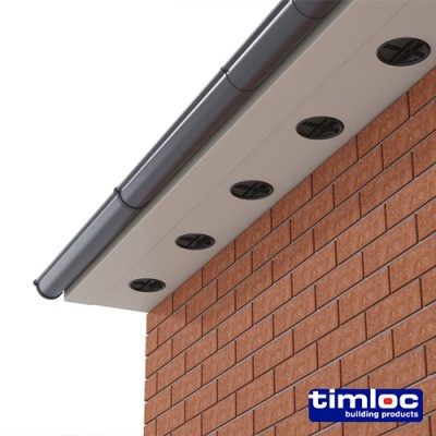 Push-in Soffit Vent Brown