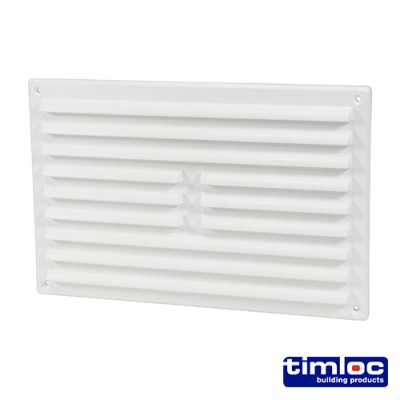 Louvre Grille Vent F/Scr White