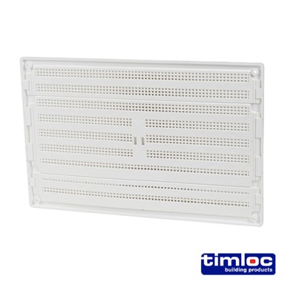 Louvre Grille Vent F/Scr White