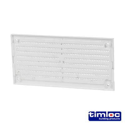 Louvre Grille Vent F/Scr White