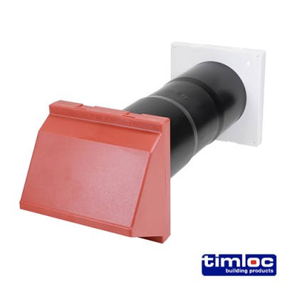 Thro-Wall VentSet Cowl&Baff Wh