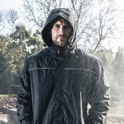 Lined Rain Jacket Black/Navy