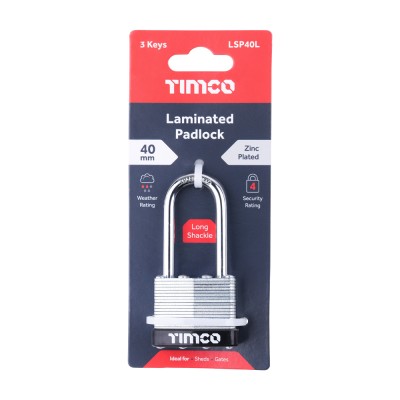 Long Shackle Laminated Padlock