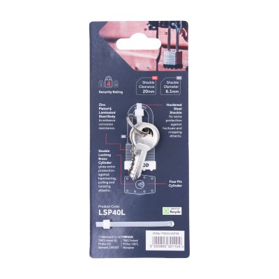 Long Shackle Laminated Padlock