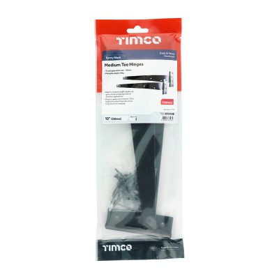 Medium Tee Hinge Pair Black