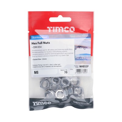 Hex Nut DIN 934 - A2 SS