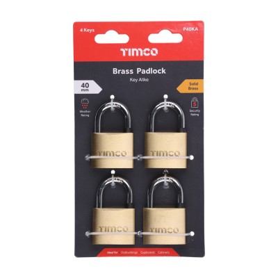 Long Shackle Brass Padlock
