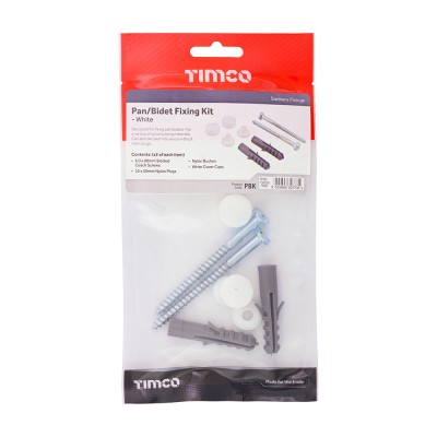 Pan / Bidet Fixing Kit - White
