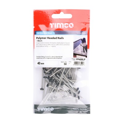 Polymer Headed Pin - Black