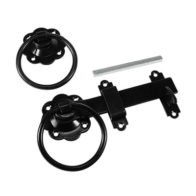 Ring Gate Latch - Plain Zinc