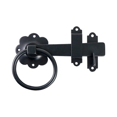 Ring Gate Latch - Plain Zinc