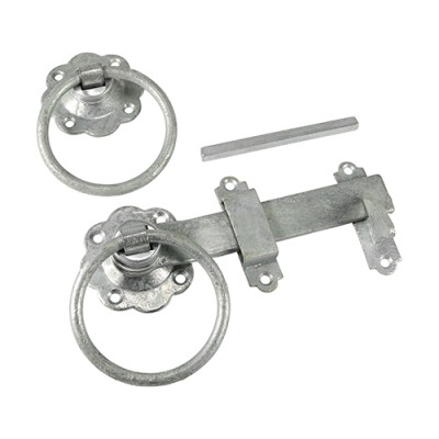 Twisted Ring Gate Latch Black
