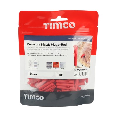 Premium Plastic Plugs - Red