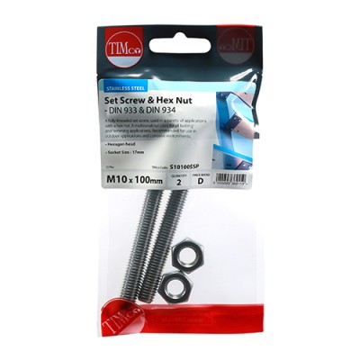 Set Screw & Hex Nut - A2 SS