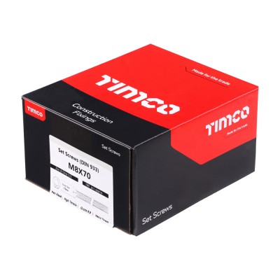Set Screws 8.8 DIN 933 - BZP