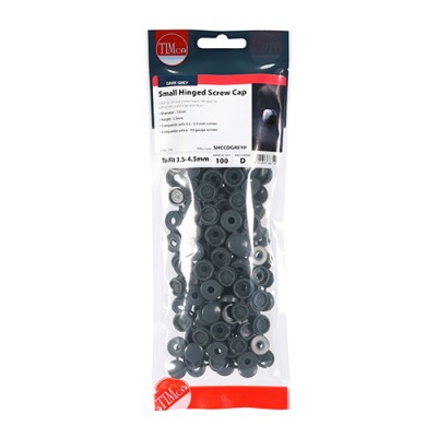 Small Hinged Screw Cap- D Grey