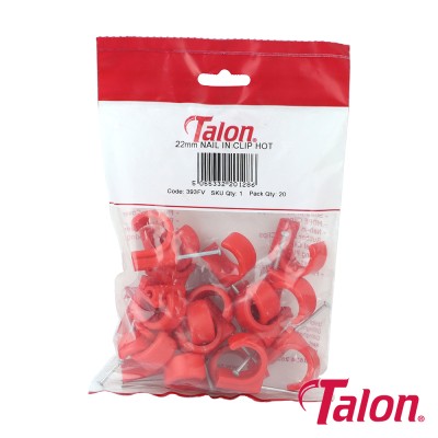 Nail In Pipe Clip - Red
