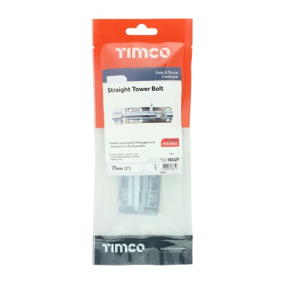 Straight Tower Bolt Zinc