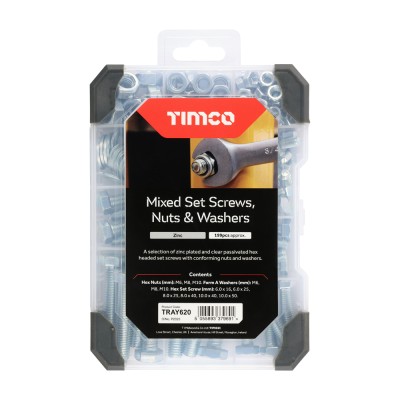 Mix SetScrews Nuts WashersZinc