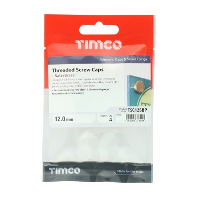 Threaded Screw Cap SAT Brass