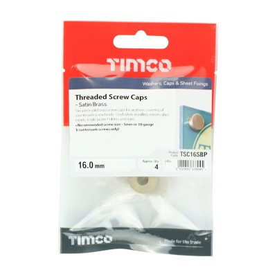 Threaded Screw Cap SAT Brass