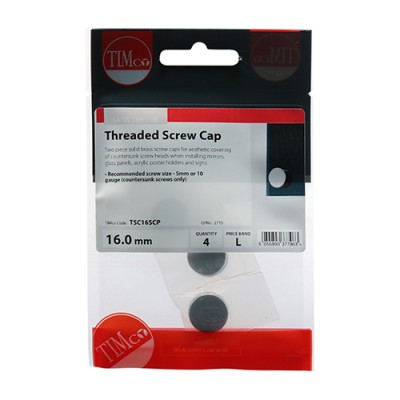 Threaded Screw Cap SAT Chrome