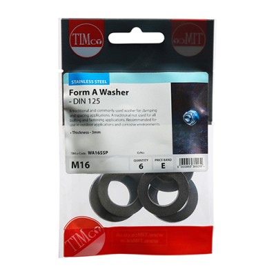 Form A Washer DIN 125 - A2 SS
