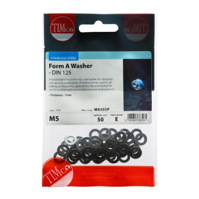 Form A Washer DIN 125 - A2 SS