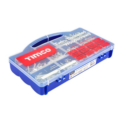 Twin Woodscrew Mixed Tray Zinc