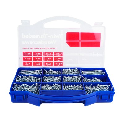 Twin Woodscrew Mixed Tray Zinc