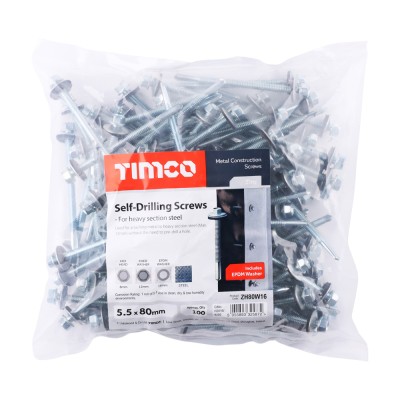 Hex Screw W16 S/DRILL No5 Zinc