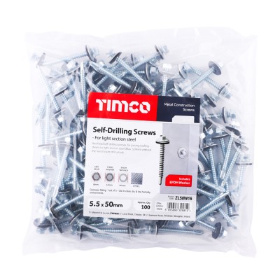 Hex Screw W16 S/DRILL No3 BZP